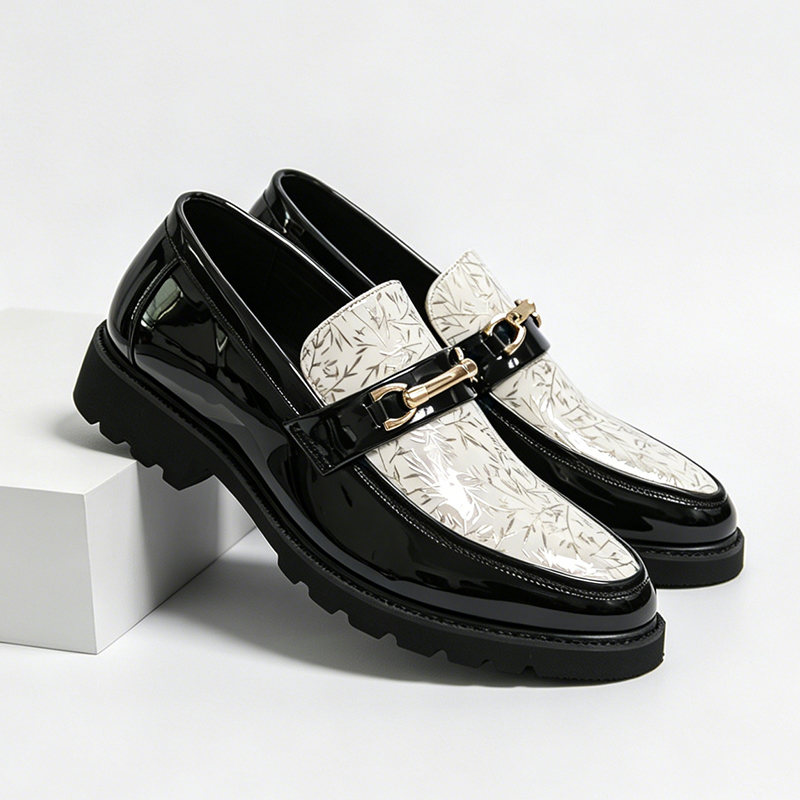 Men Shoes Boss - Mocassini da uomo bicolore in pelle