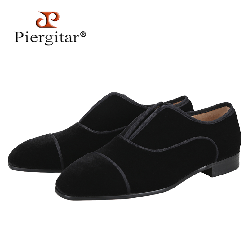 Men Shoes Red Bottom - Piergitar scarpe Oxford in velluto di