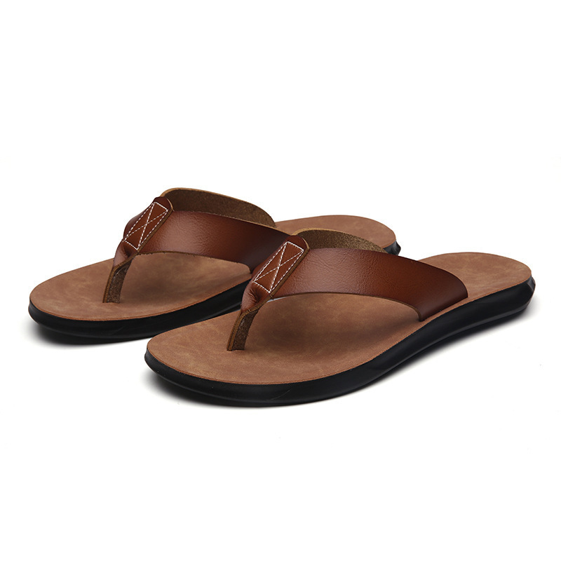 Men'S Shoes Daily Use - Nuove Ciabatte in Pelle Italiana per