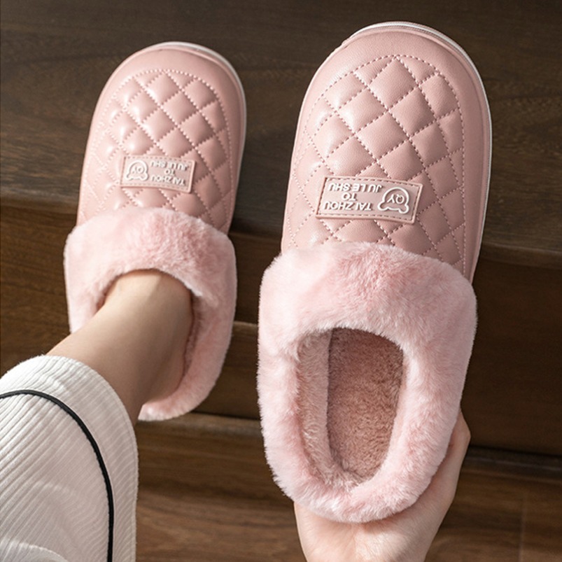 Men'S Shoes Grip - Pantofola da casa donna griglia Fuzzy