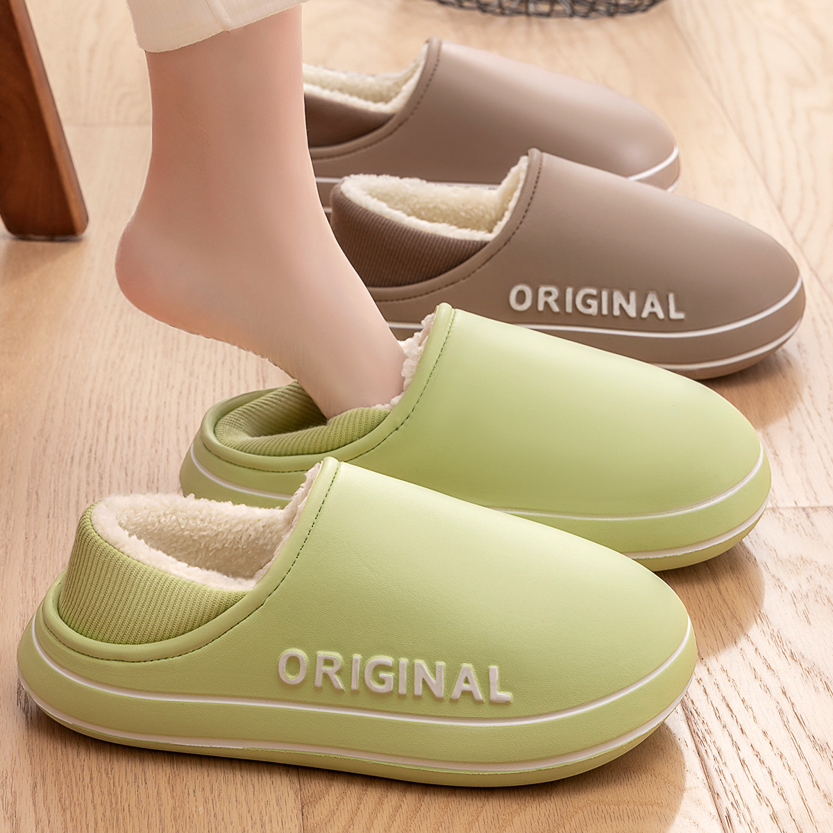 Men'S Shoes Grip - Pantofola pelosa da casa da donna
