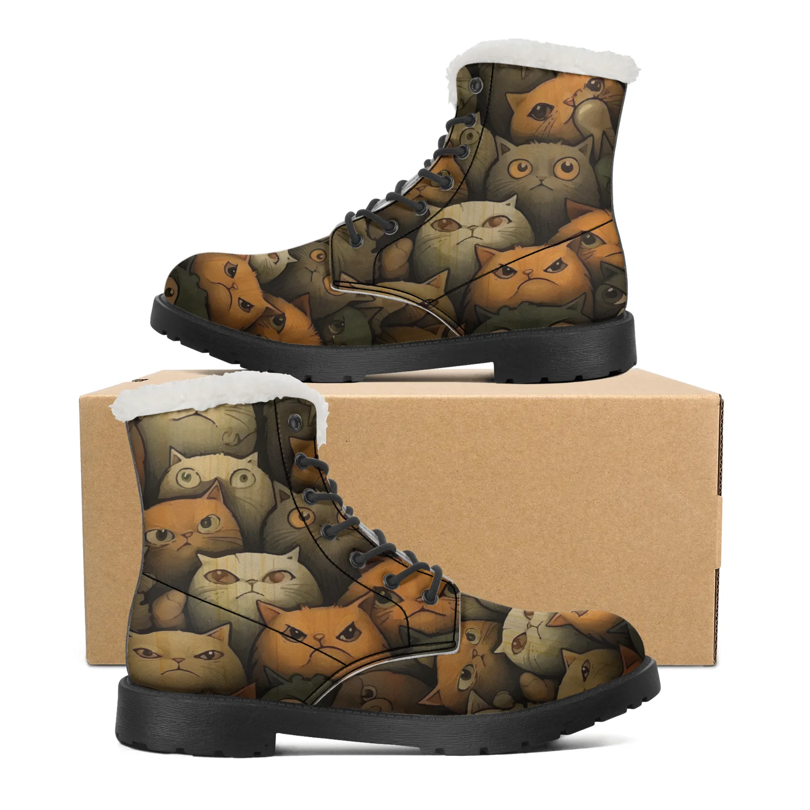 Men Shoes Eu To Us Size - Stivali da Neve in Peluche con