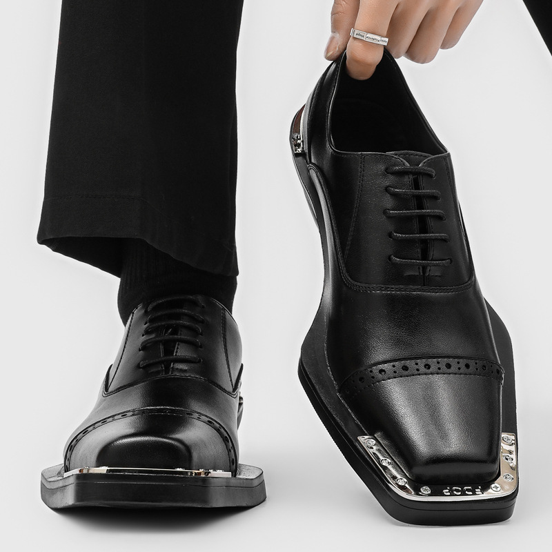 Oxford Brogue Leather - Scarpe da uomo alla moda hip