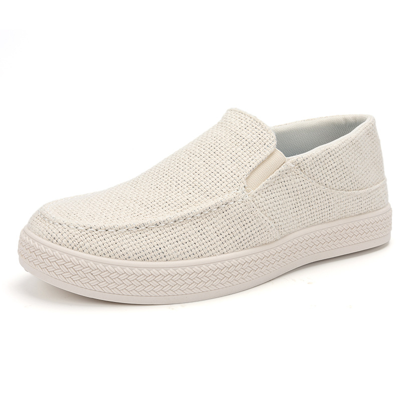 Men'S Shoes Daily Use - Mocassini da uomo in lino, traspiranti,