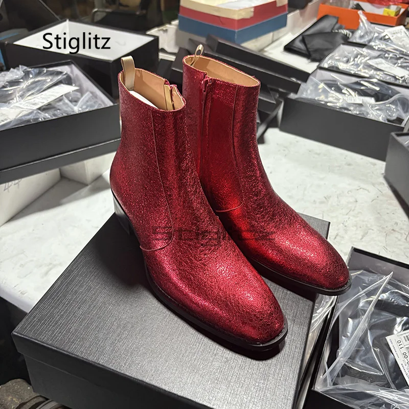 Stivaletti Chelsea rossi in ve - Men Shoes Size 11 recensione e prezzo