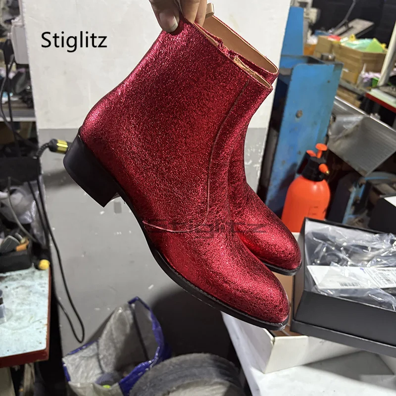 Stivaletti Chelsea rossi in ve - Men Shoes Size 11 recensione e prezzo