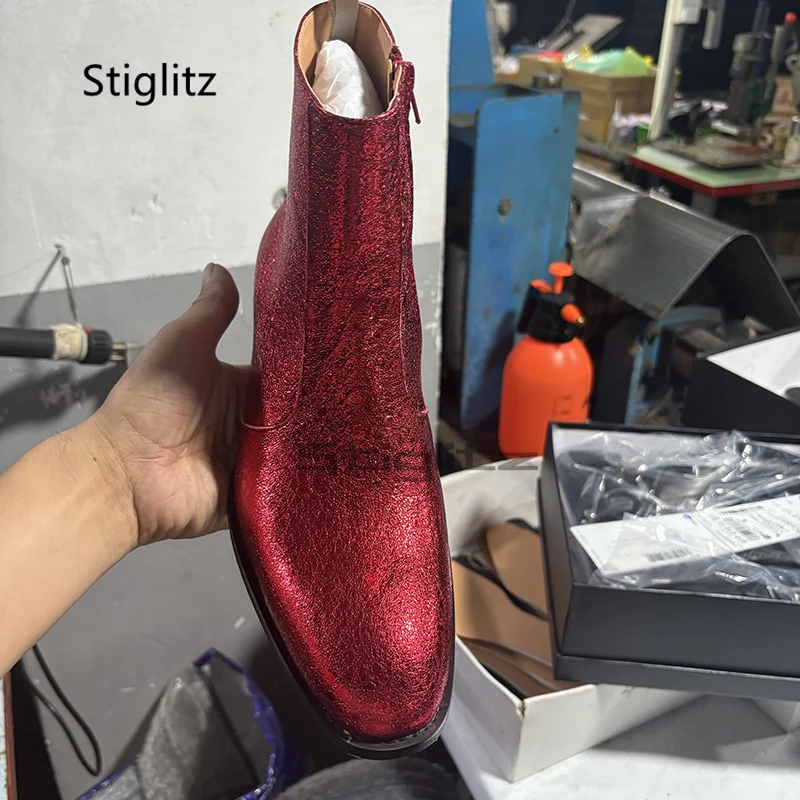 Stivaletti Chelsea rossi in ve - Men Shoes Size 11 recensione e prezzo