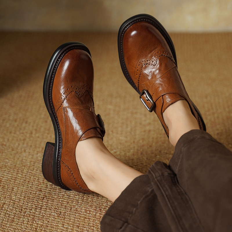 Nuove Scarpe Brogue con Fibbia - Oxford Brogue Leather recensione e prezzo