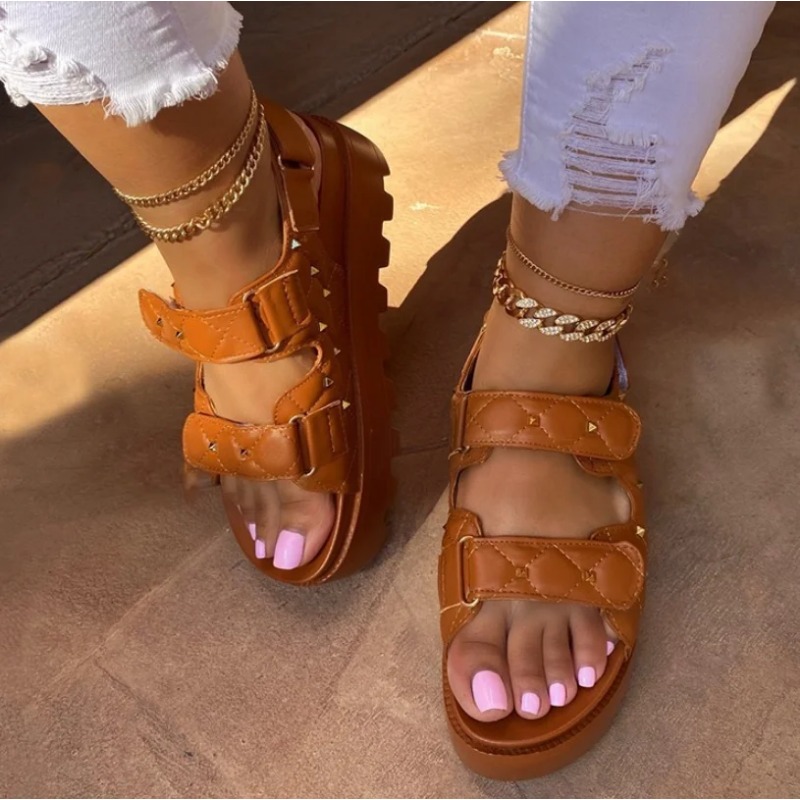 2024 sandali con suola spessa  - Velcro Strap Sandal recensione e prezzo