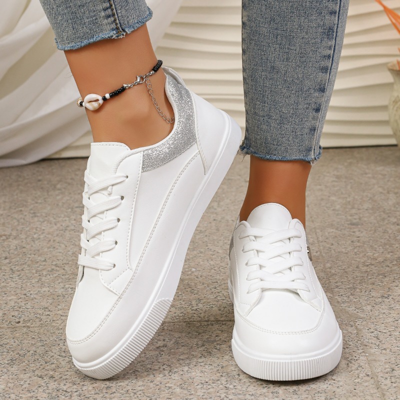 Sneakers Bianche con Glitter a - Casual Sneaker Low recensione e prezzo