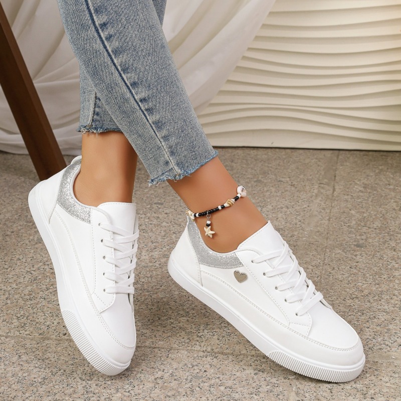 Sneakers Bianche con Glitter a - Casual Sneaker Low recensione e prezzo
