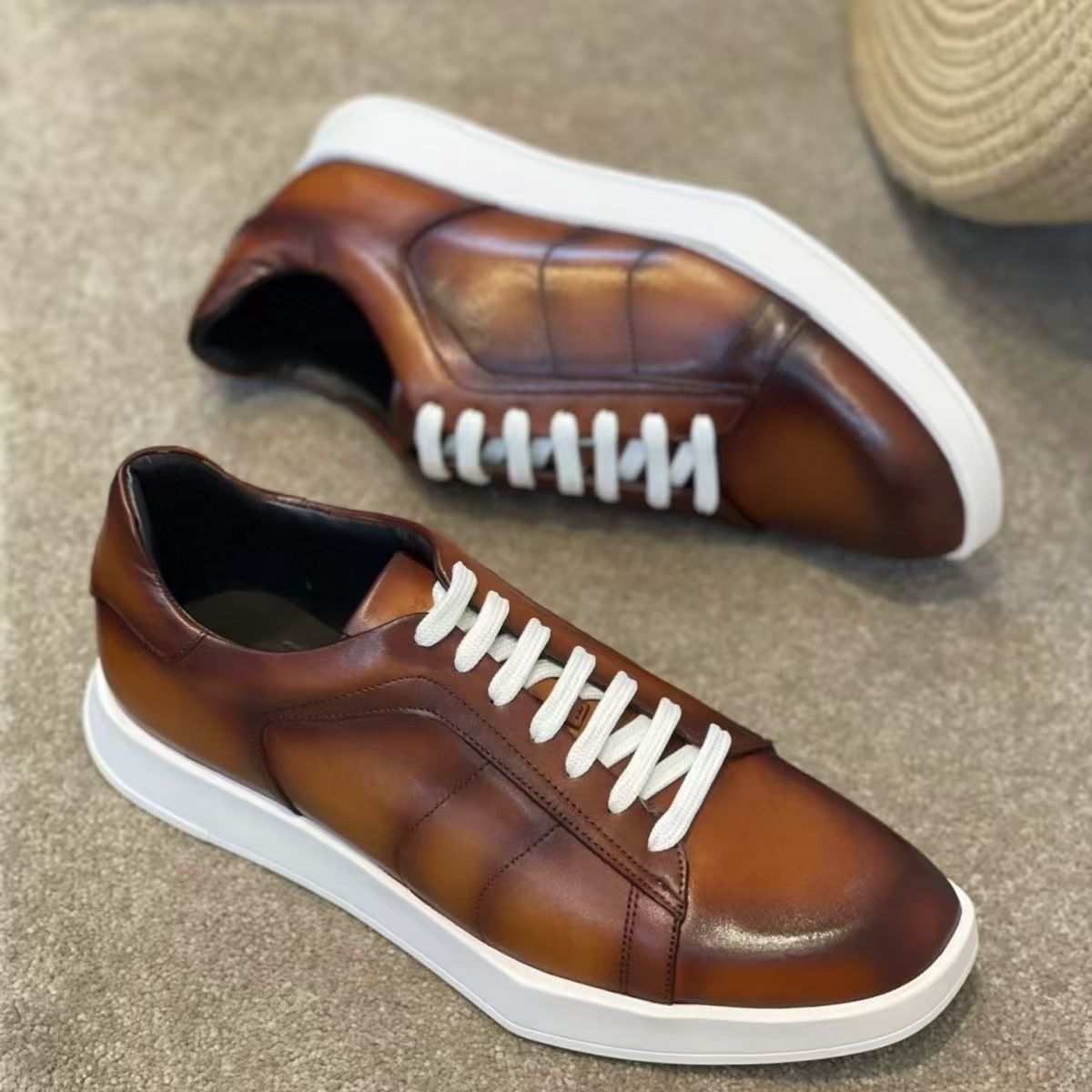 Scarpe da uomo in vera pelle d - Men Shoes Eu To Us Size recensione e prezzo
