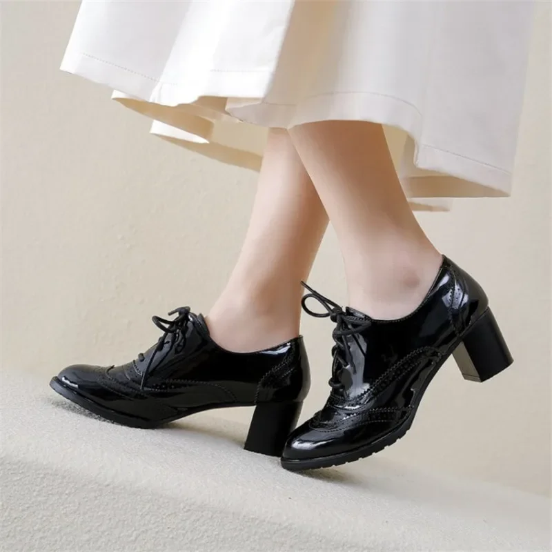Oxford da donna britannici blu - Oxford Brogue Leather recensione e prezzo