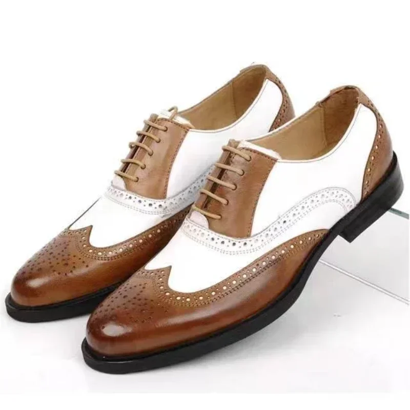 Colori misti Scarpe eleganti d - Oxford Brogue Leather recensione e prezzo