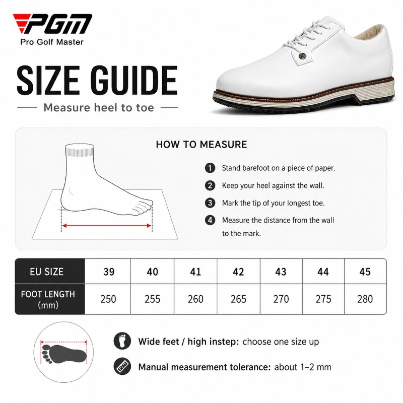Scarpe da golf da uomo in pell - Men Shoes Eu To Us Size recensione e prezzo